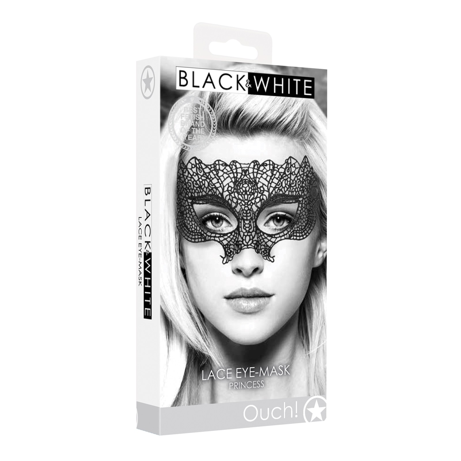 Ouch Lace Eye Mask Black White