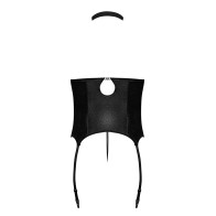 Corset Cupless Lust Mistress con Collar Choker de Velcro