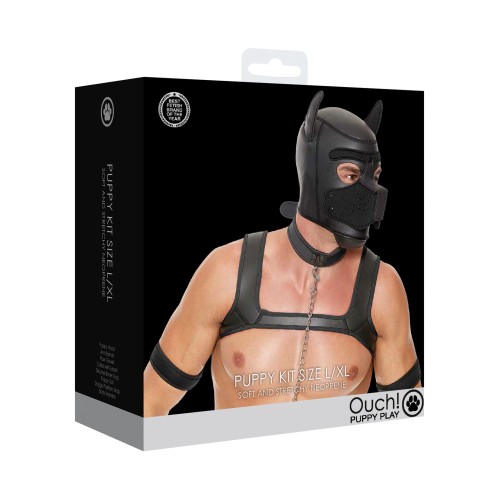 Kit Completo Ouch Puppy Play LXL Negro