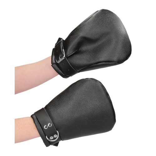 Shots Ouch Puppy Play Lined Fist Mitts Black