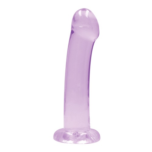 Dildo Shots RealRock Transparente de 7" - Morado