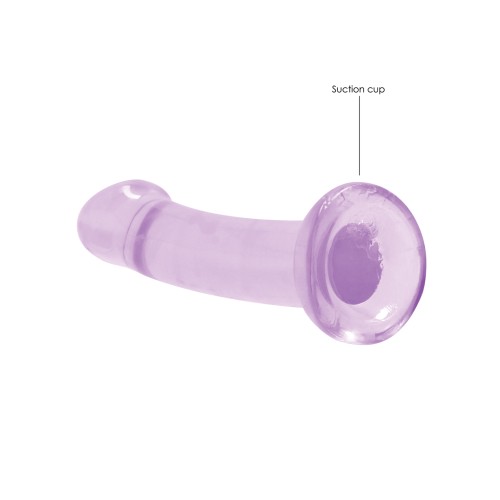 Dildo Shots RealRock Transparente de 7" - Morado