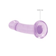 Dildo Shots RealRock Transparente de 7" - Morado