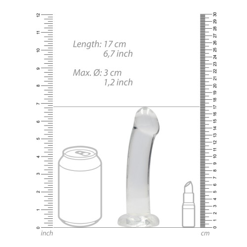 Dildo Transparente Shots RealRock Crystal Clear 7 pulgadas