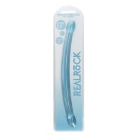 Dildo Doble Crystal Clear RealRock - Placer Azul