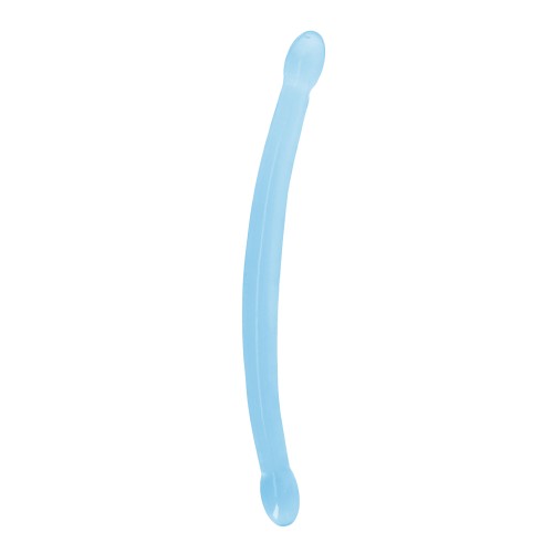 Dildo Doble Crystal Clear RealRock - Placer Azul