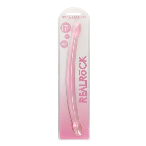 Dildo Doble Crystal Clear de 17" Shots - Rosa