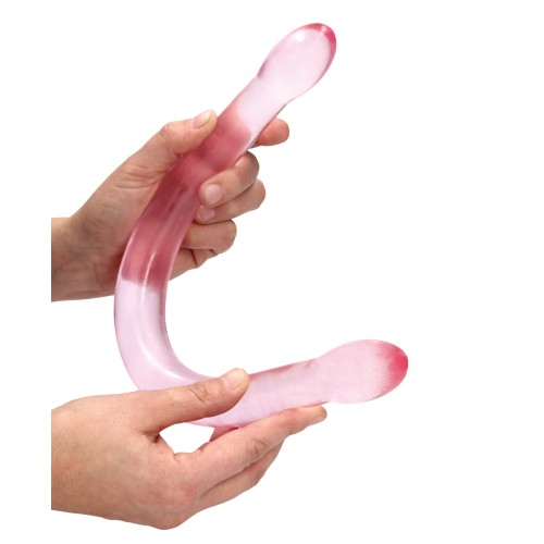 Dildo Doble Crystal Clear de 17" Shots - Rosa