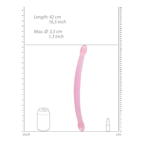 Dildo Doble Crystal Clear de 17" Shots - Rosa