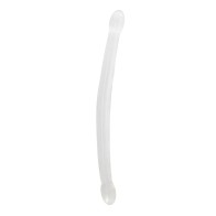 17" RealRock Crystal Clear Double Dildo