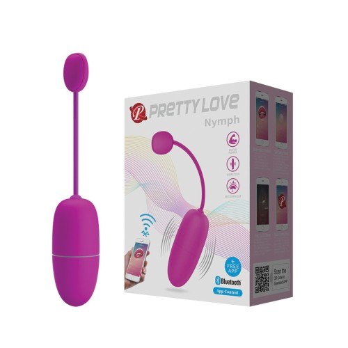 Pretty Love Nymph App-Enabled Vibrating Egg - Fuchsia