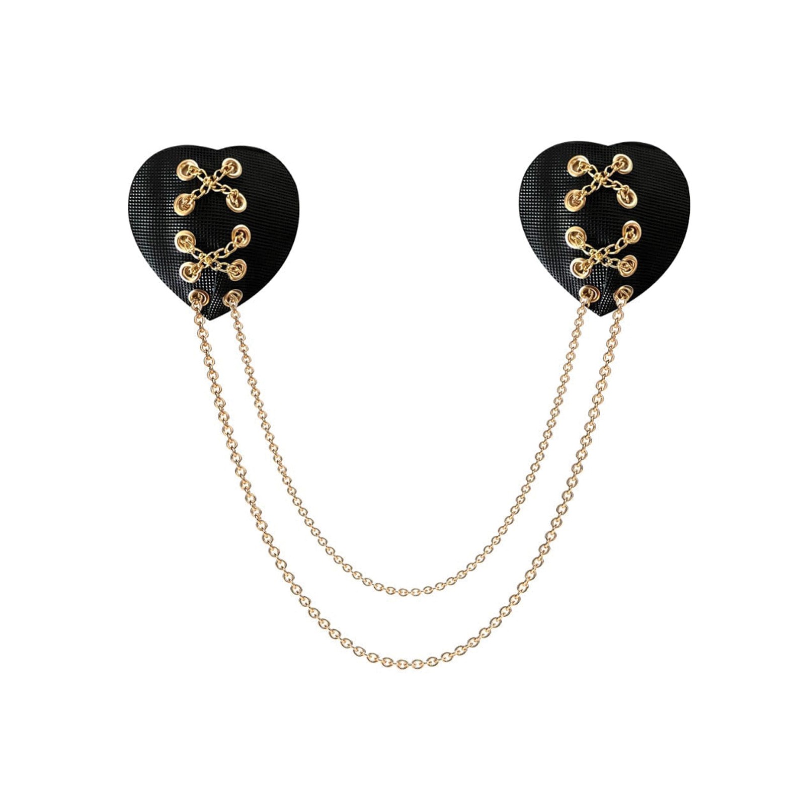 Neva Nude Two Heart Pasties Black