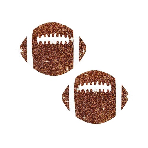 Neva Nude Football Glitter Pasties - Fun Party Accessory