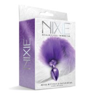 Nixie Metal Butt Plug with Ombre Tail - Purple