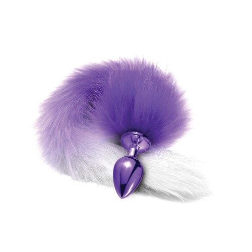 Nixie Metal Butt Plug with Ombre Tail - Purple