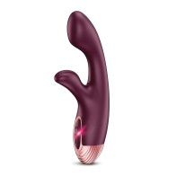 Zola Rechargeable Silicone Dual Massager - Burgundy/Rose Gold