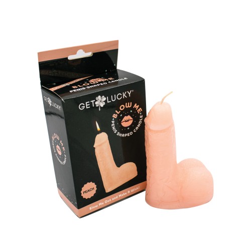 Get Lucky 5 Inch Blow Me Penis Candle - Peach