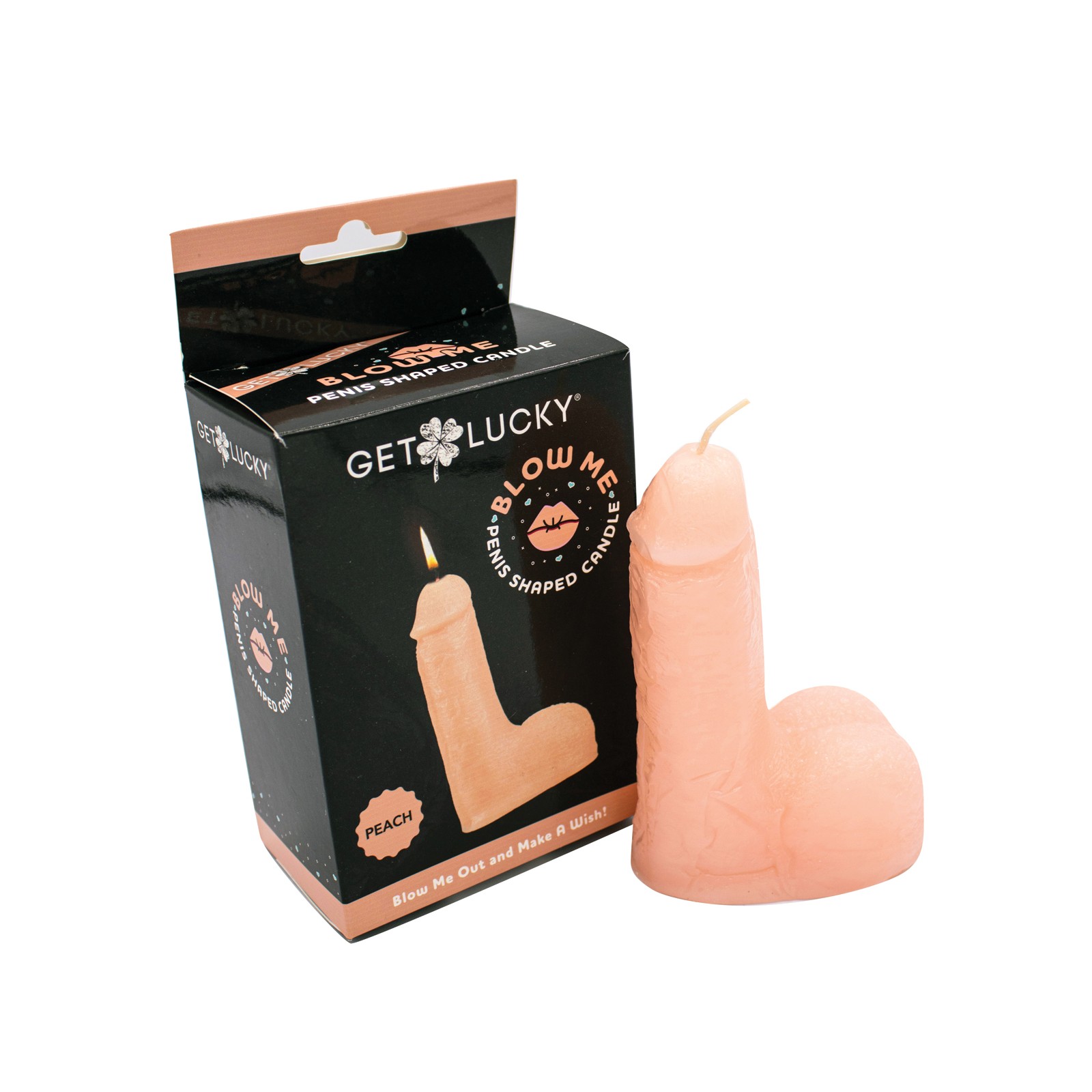 Get Lucky 5 Inch Blow Me Penis Candle - Peach