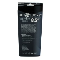 Get Lucky 8.5" Real Skin Glitter Dick - Clear