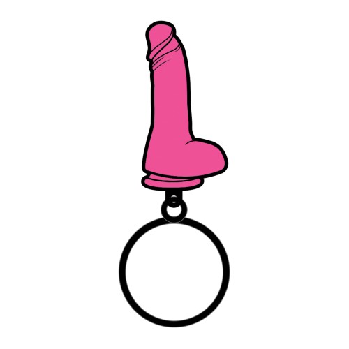 Llavero Dildo Rosa Wood Rocket Accesorio de Novedad