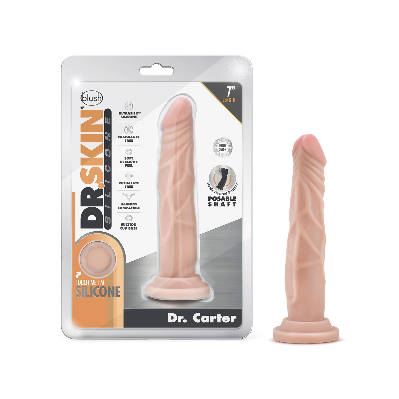 Blush Dr. Skin Dr. Carter Dildo - Vanilla