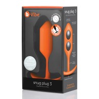 b-Vibe Snug Plug 3 con Peso - 180 g Naranja