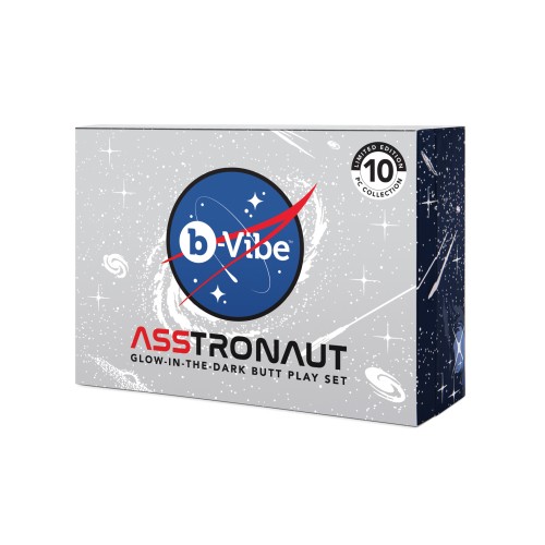 Set de Juego Anal b-Vibe Asstronaut Brilla en la Oscuridad