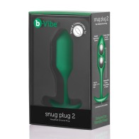 b-Vibe Weighted Snug Plug 2 Green - Sensual Fullness