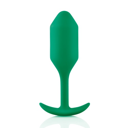 b-Vibe Weighted Snug Plug 2 Green - Sensual Fullness