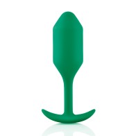 b-Vibe Weighted Snug Plug 2 Green - Sensual Fullness