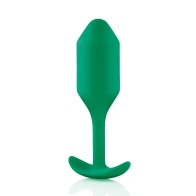 b-Vibe Weighted Snug Plug 2 Green - Sensual Fullness