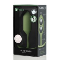 b-Vibe Snug Plug 4 Ponderado - 256 g para Comodidad