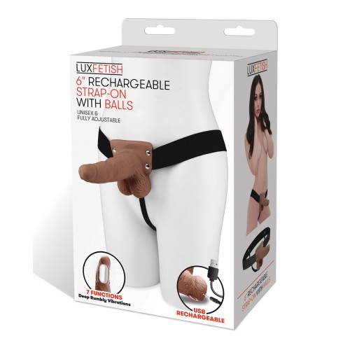 Strap On Recargable de 6" de Lux Fetish