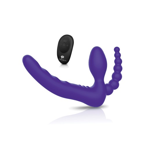 Pegasus Strapless Strap On 7 Inch Purple with Remote Control