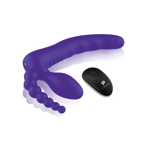 Pegasus Strapless Strap On 7 Inch Purple with Remote Control