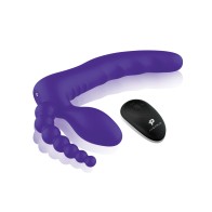 Pegasus Strapless Strap On 7 Inch Purple with Remote Control