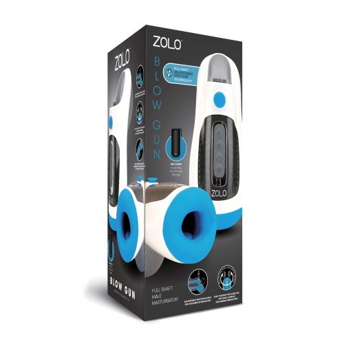 ZOLO Blow Gun Male Masturbator White/Blue