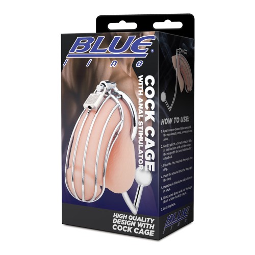 Blue Line Cock Cage Anal Stimulator