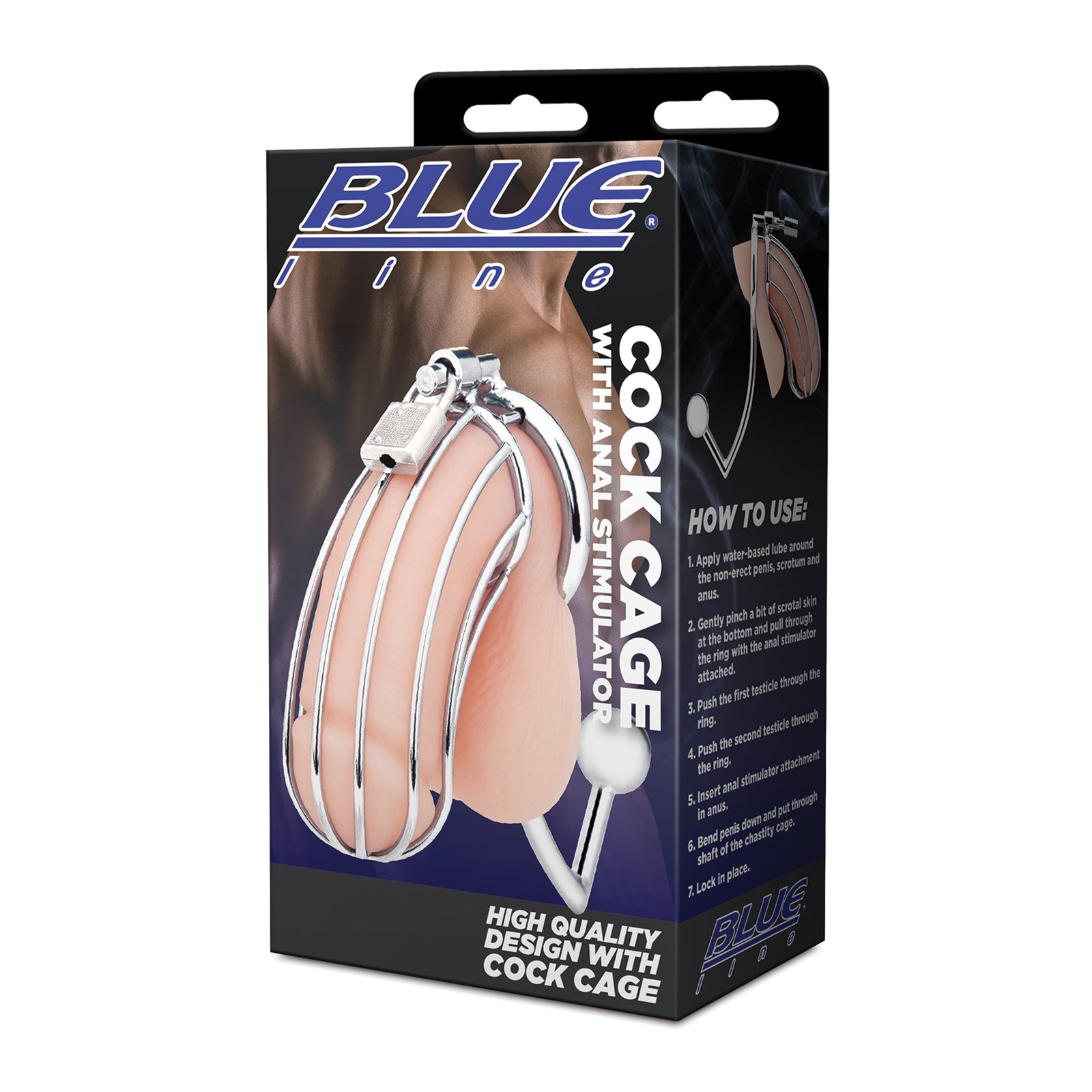 Blue Line Cock Cage Anal Stimulator