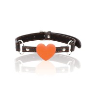 The 9's Silicone Heart Gag Orange