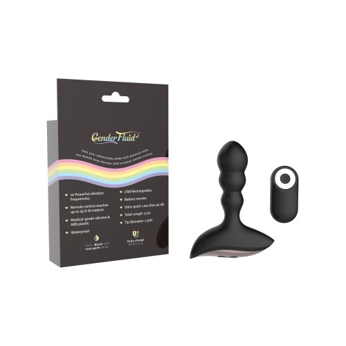 Vibrador Anal Gender Fluid con Control Remoto Negro