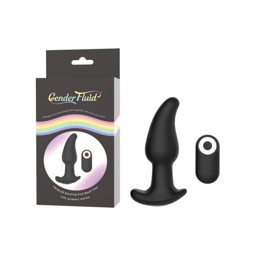 Gender Fluid Twirler Remote Anal Vibe - Black