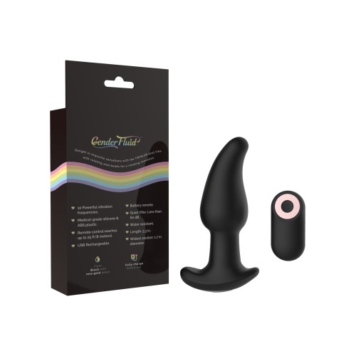 Gender Fluid Twirler Remote Anal Vibe - Black