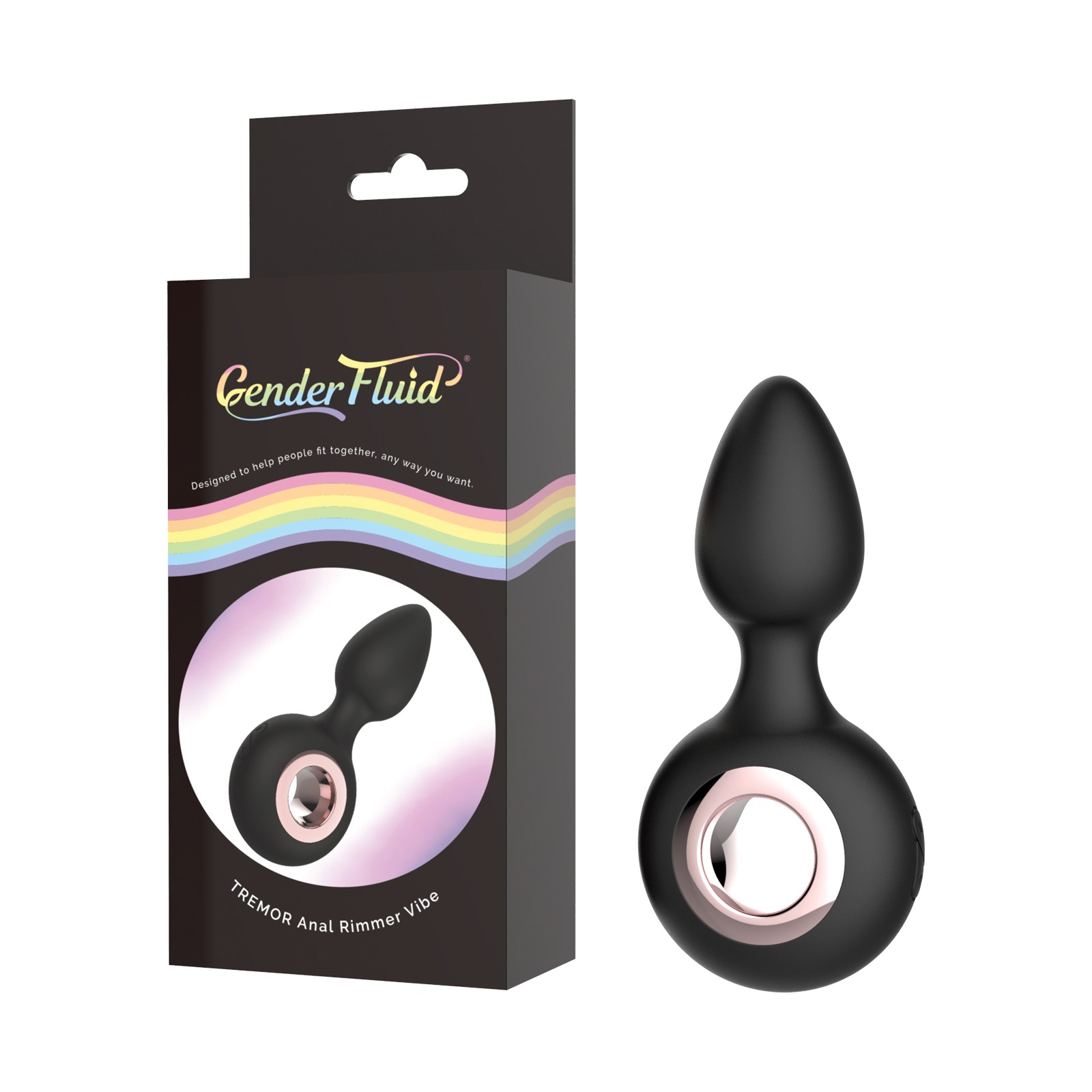 Gender Fluid Tremor Ring Plug Anal Vibe Black