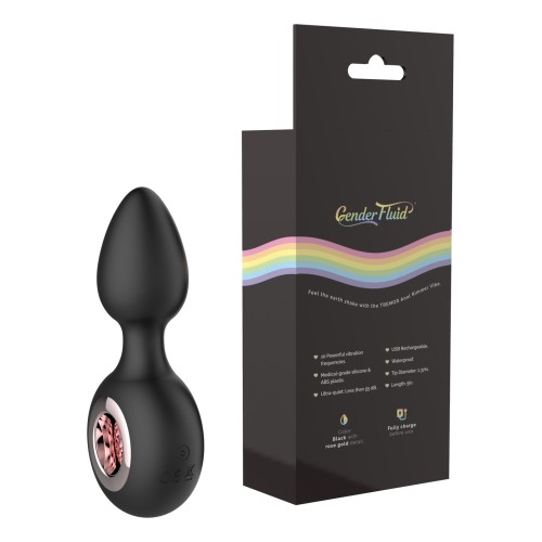 Vibrador Anal Gender Fluid Tremor Ring Plug Negro