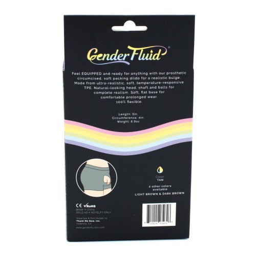 Gender Fluid 5" Equipped Soft Packer - Tan