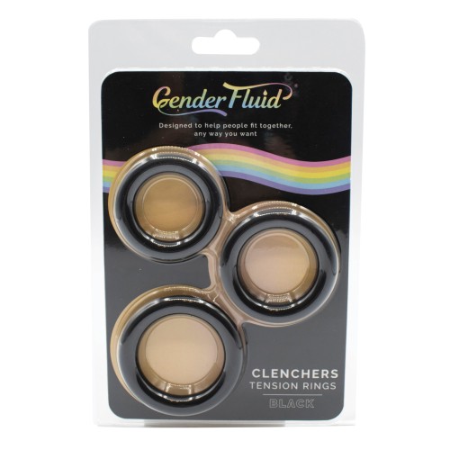 Gender Fluid Clincher Tension Ring Set Black