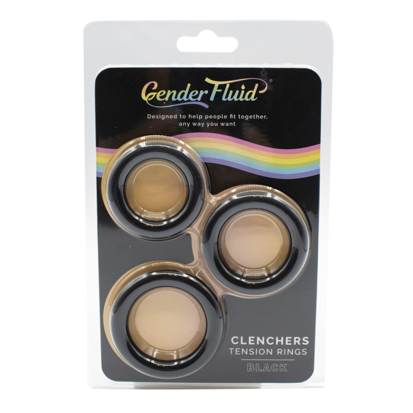 Gender Fluid Clincher Tension Ring Set Black