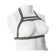 Gender Fluid Silver Lining Body Harness - XL-XXXL