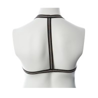 Gender Fluid Silver Lining Body Harness - XL-XXXL